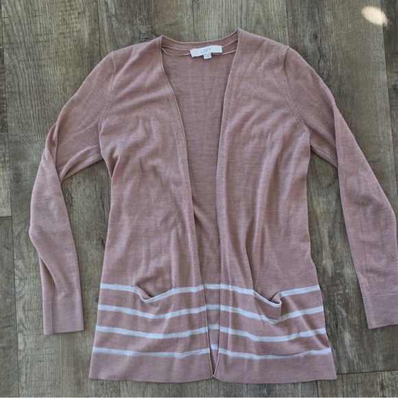 Ann Taylor dusty rose cardigan - Picture 1 of 3